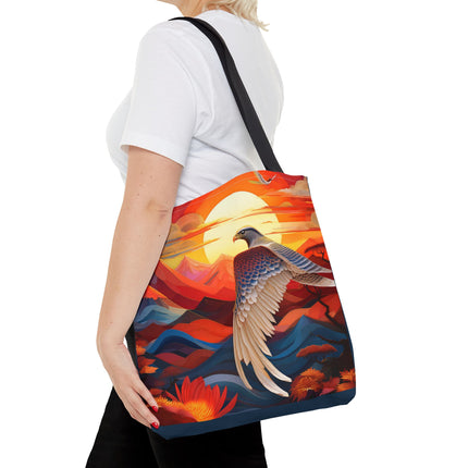 Falcon's Sunset Masterpiece Tote Bag (AOP)