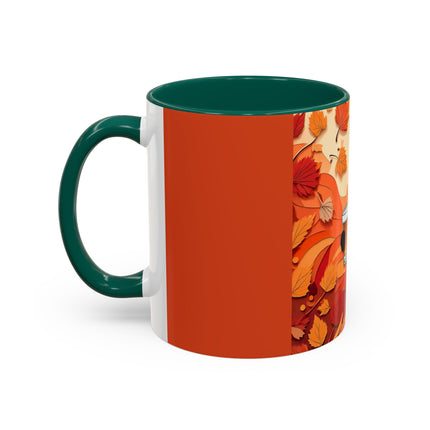 Siamese Cat at an Autumn Harvest Fair Colorful Mugs (11oz, 15oz)