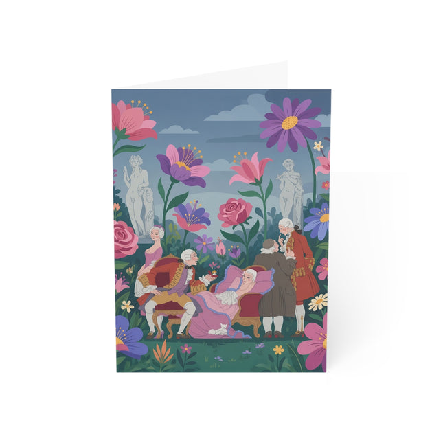 🌸🥂 The Garden Of Courtly Pleasures Greeting Card – Art Deco Rococo Elegance