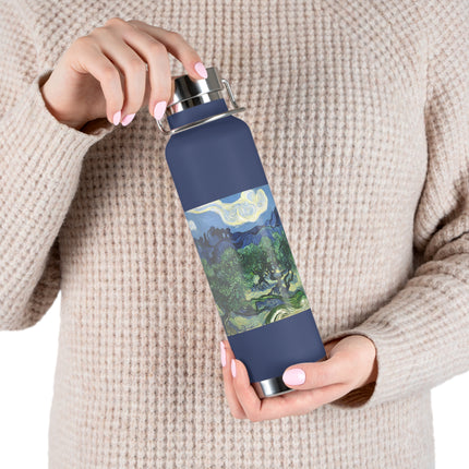 Olive Trees by Vincent Van Gogh Copper Vacuum Insulated Bottle, 22oz