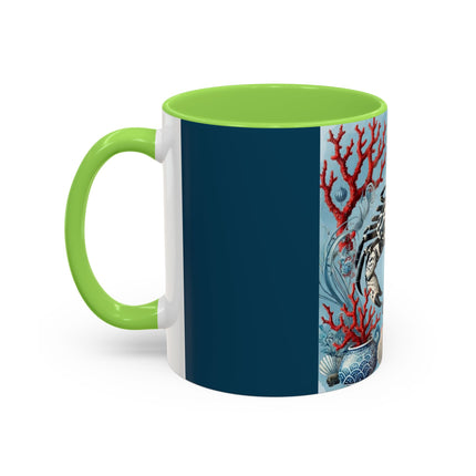 Spotted Crab & Pagoda Colorful Mug – Mystical Ocean & Asian Harmony