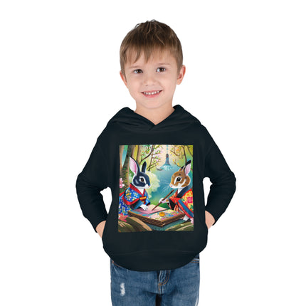 Fairy Animals Writing Wishes Toddler Pullover Fleece Hoodie