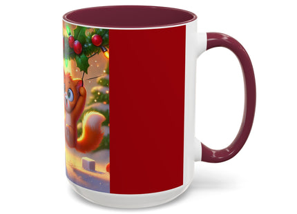 Naughty or Nice Kitten Christmas Colorful Mugs (11oz, 15oz)