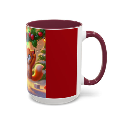 Naughty or Nice Kitten Christmas Colorful Mugs (11oz, 15oz)