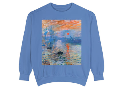 Sunrise by Claude Monet Unisex Garment-Dyed Sweatshirt
