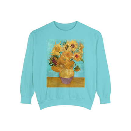 Vase with Twelve Sunflowers by Vincent Van Gogh Unisex Garment-Dyed Sweatshirt