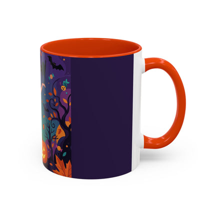 🐈‍⬛🎃 The Midnight Black Cat Masquerade Colorful Mug – Whimsical Halloween Elegance