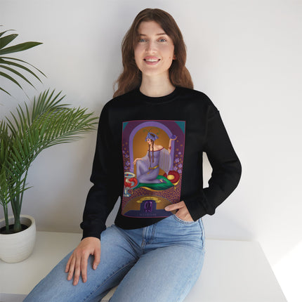 February & Amethyst (from the Gem Series) by Sofia Chiostri Heavy Blend™ Crewneck Sweatshirt