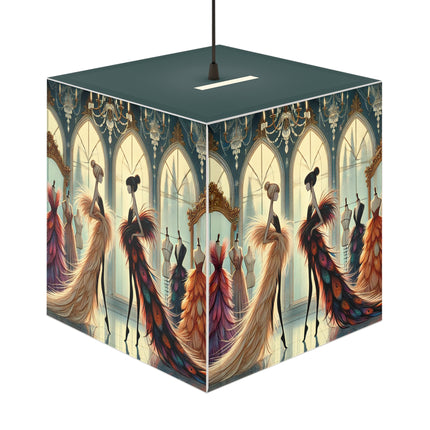 🧚👗 The Couture & Wings Light Cube Lamp – Fairy Fashion & Enchanted Glamour