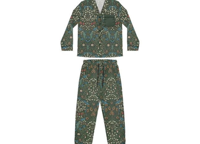 Blackthorn by William Morris Women's Satin Pajamas (AOP)