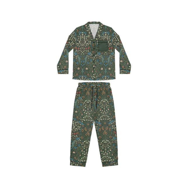 Blackthorn by William Morris Women's Satin Pajamas (AOP)