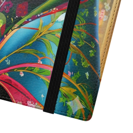 🦝✨ Cybernetic Red Panda Flip Case – Neon Charm & Futuristic Wonder