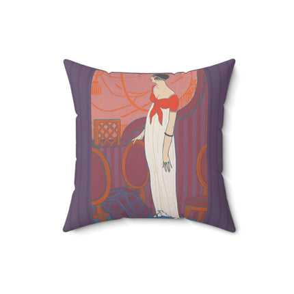 L’Entracte by Georges Lepape Spun Polyester Square Pillow