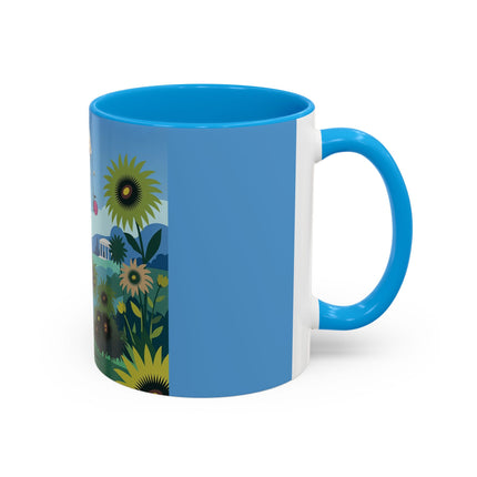 The Secret Language Of Flowers Colorful Mugs – Art Deco Botanical Elegance