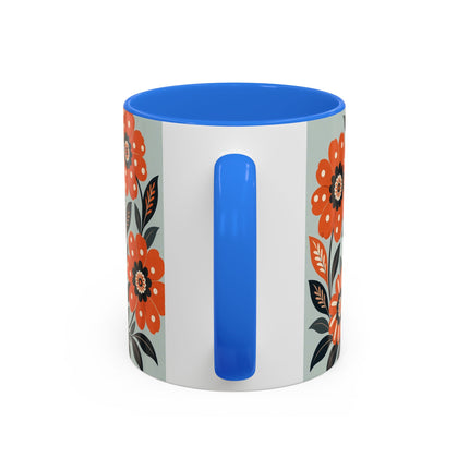 🧳🌼 The Grand Floral Voyage Colorful Mug – Art Deco Travel Elegance