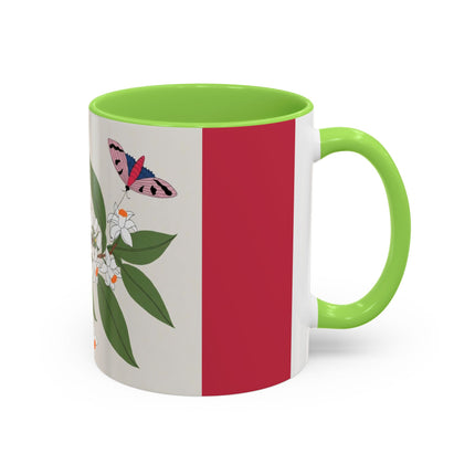 Blue Tit & Butterfly Colorful Mugs – Spring Harmony & Delicate Beauty