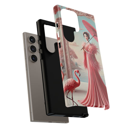 Petals, Porcelain, and Flamingos Phone Cases
