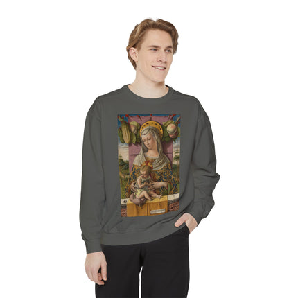 Madonna and Child by Carlo Crivelli Unisex Garment-Dyed Sweatshirt