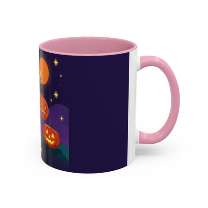 🎃🕯️ Moonlit Pumpkin Masquerade Colorful Mug – Whimsical Halloween Charm