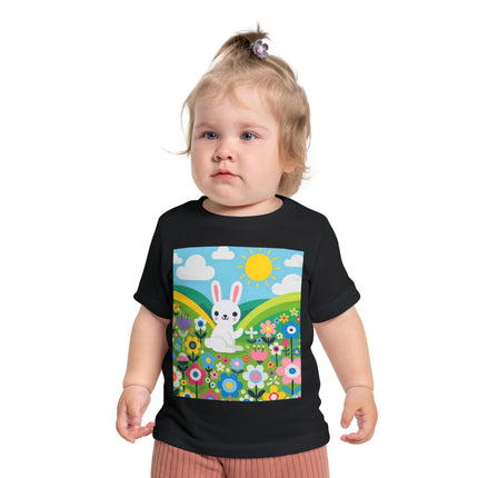 A Young Bunny’s Day Baby T-Shirt – Gentle Moments in Bloom