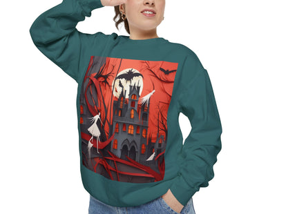 Halloween Night Scene Unisex Garment-Dyed Sweatshirt