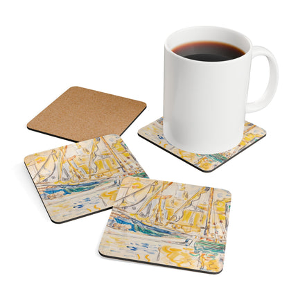 Saint-Tropez by Paul Signac Corkwood Coaster Set
