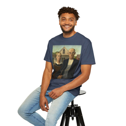 American Gothic by Grant Wood Unisex Garment-Dyed T-shirt