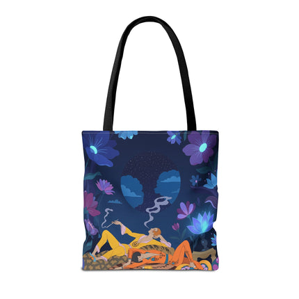 🌙🌺 The Midnight Garden Dreamers Tote Bag – Art Deco Nocturne