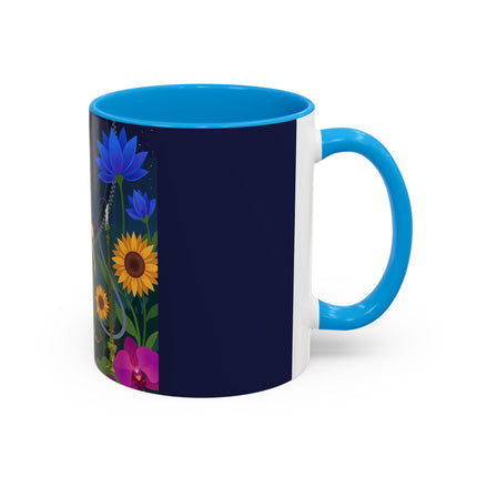 The Lady Of The Starlit Candles Colorful Mugs – Art Deco Theatrical Romance