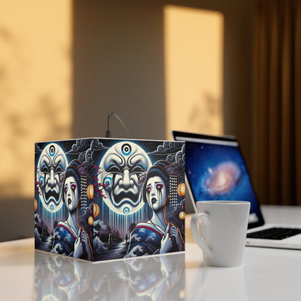Geisha’s Black Ink Tears Light Cube Lamp