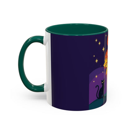 🎃🕯️ Moonlit Pumpkin Masquerade Colorful Mug – Whimsical Halloween Charm