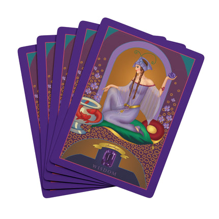 February & Amethyst (from the Gem Series) by Sofia Chiostri Playing Cards