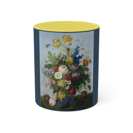 Bouquet of Flowers and a Nest by Sebastian Wegmayr Colorful Mugs, 11oz