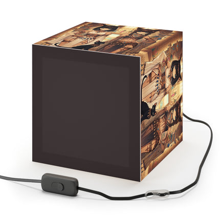 🐱🏛️ The Egyptian Priestess Cats Light Cube Lamp – Temple Guardians & Ancient Grace