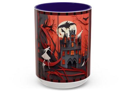 Halloween Night Scene Colorful Mugs (11oz, 15oz)