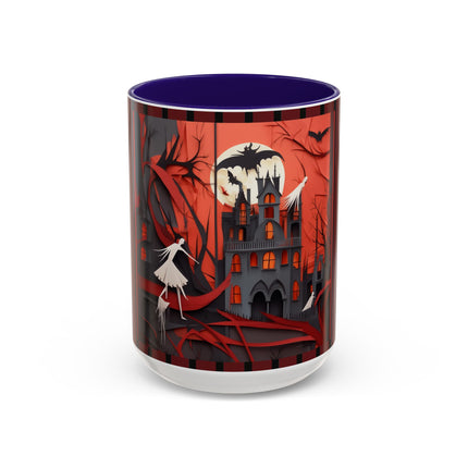 Halloween Night Scene Colorful Mugs (11oz, 15oz)