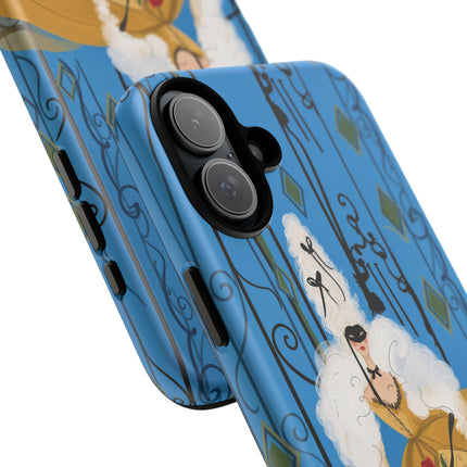 🎭🌹 The Lady At The Masquerade Gates Phone Case – Art Deco Fashion Illustration