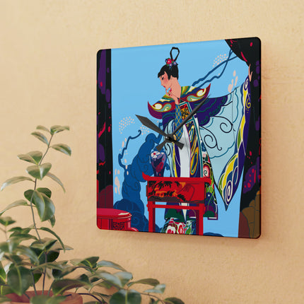 A Visual Journey by Umberto Brunelleschi Acrylic Wall Clock, Round and Square