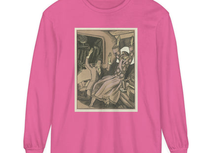 L’Attentat by Fernand Siméon Garment-dyed Long Sleeve T-Shirt