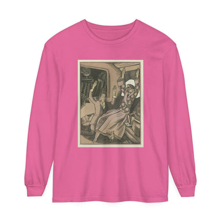 L’Attentat by Fernand Siméon Garment-dyed Long Sleeve T-Shirt