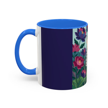 The Lady Of The Lotus Garden Colorful Mugs – Art Deco Botanical Elegance