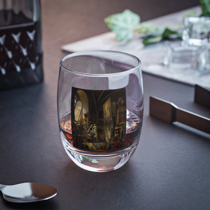 Raphael and his Muse in the Atelier by Vincenzo Abbati Whiskey Glass