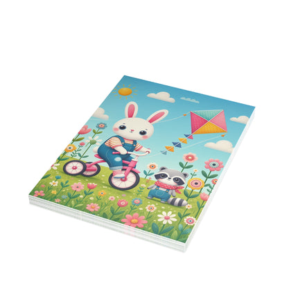 🌸🐦 The Willow Garden Maiden Greeting Card – Whimsical Japanese Garden