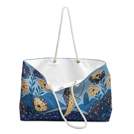🌼🦋 The Enchanted Butterfly Garden Promenade Weekender Bag – Art Deco Floral Whimsy