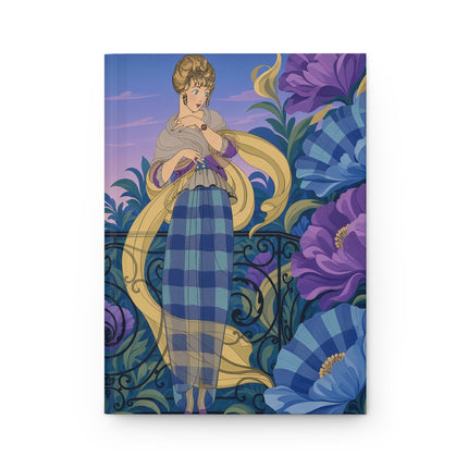 💜💙 The Enchanted Twilight Garden Hardcover Journal – Art Deco Floral Elegance