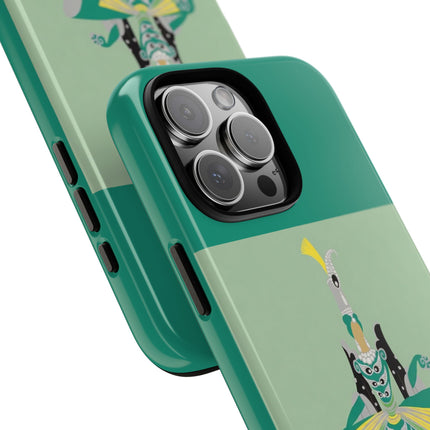 Peacock Dancer Phone Case – Opulent Glamour & Theatrical Elegance