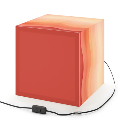 Autumn Serenade in Peach and Orange Light Cube Lamp