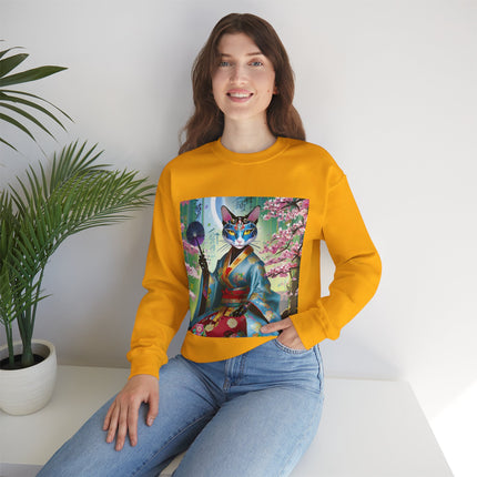 Cyberpunk Geisha Unisex Heavy Blend™ Crewneck Sweatshirt