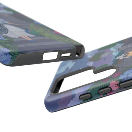 🦚🌸 The Peacock Garden Terrace Phone Case – Art Deco Floral Elegance