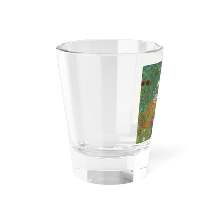 Cottage Garden by Gustav Klimt Shot Glass, 1.5oz